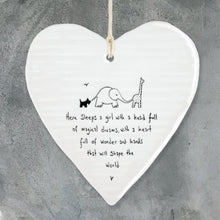 Load image into Gallery viewer, Porcelain Hanging Heart