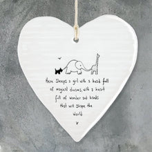 Load image into Gallery viewer, Porcelain Hanging Heart
