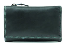 Load image into Gallery viewer, E. Ladies Purse: Black Tropical 7-116
