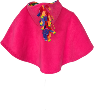 Load image into Gallery viewer, Kids Fleece Poncho - Pink Horse
