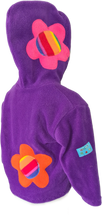 Load image into Gallery viewer, Kids Fleece Button Jacket - Purple Flowers
